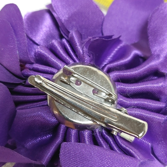 Sateen Flower Hair Clips☆Set of 4 - Picture 7 of 8